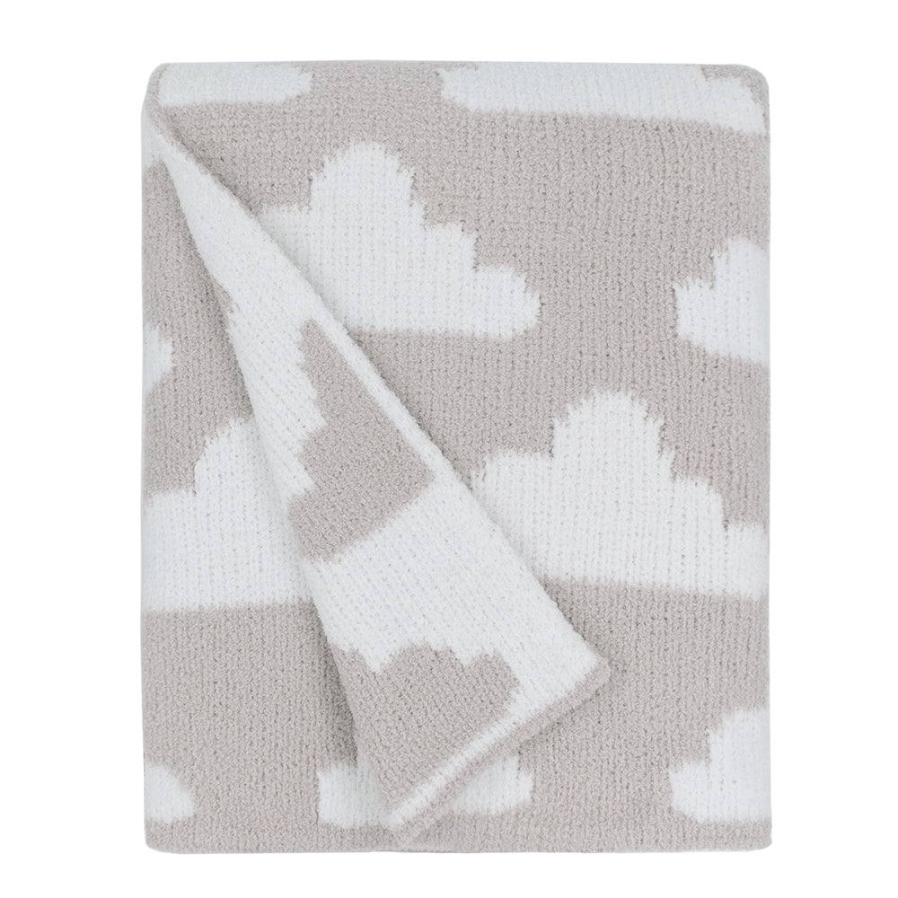 Chenille Blanket - Grey Clouds