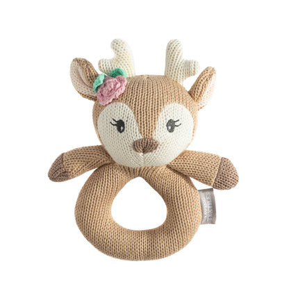 Ava the Fawn Knitted Rattle