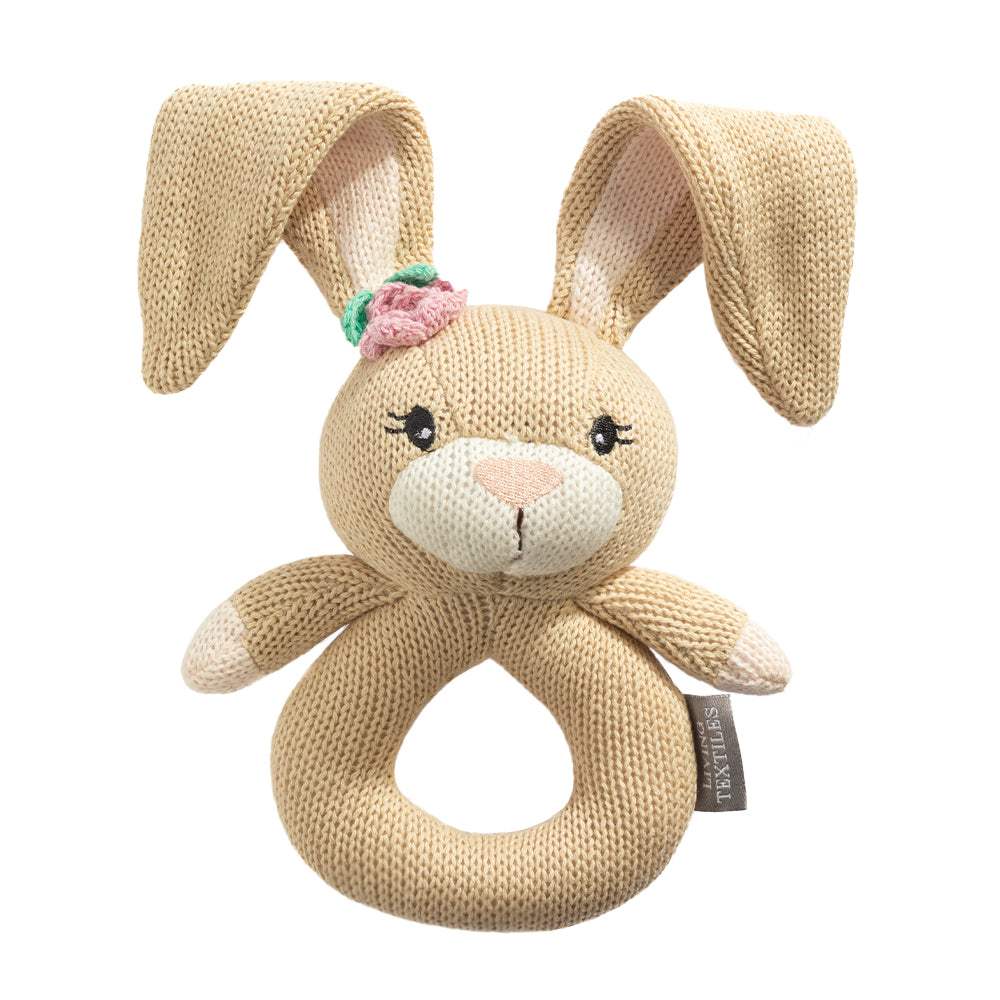 Amelia the Bunny Knitted Rattle