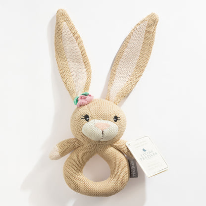 Amelia the Bunny Knitted Rattle