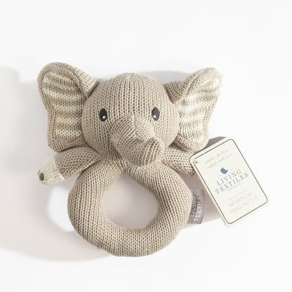 Mason the Elephant Knitted Rattle