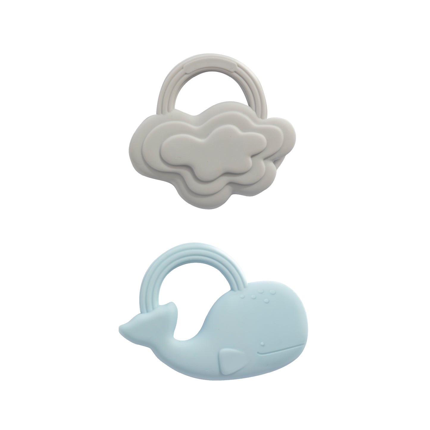 2pk Silicone Teether - Whale & Cloud