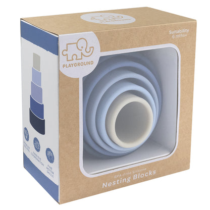 Silicone Nesting Blocks - Blue