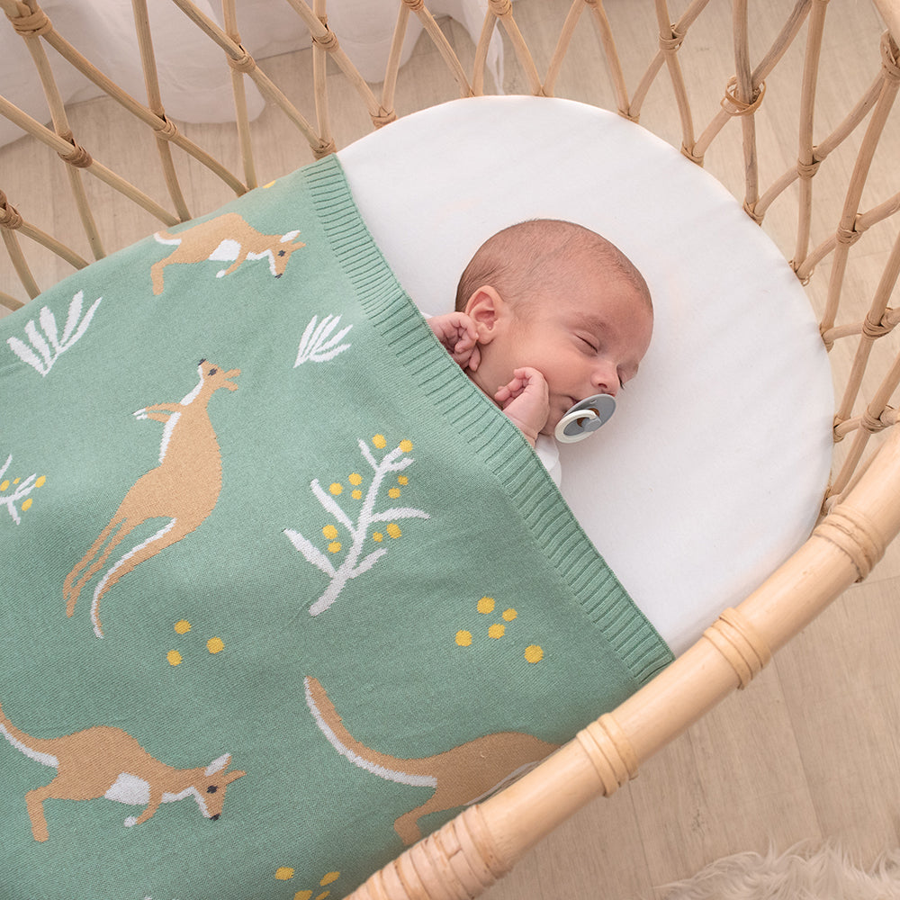 Mint fashion green baby blanket