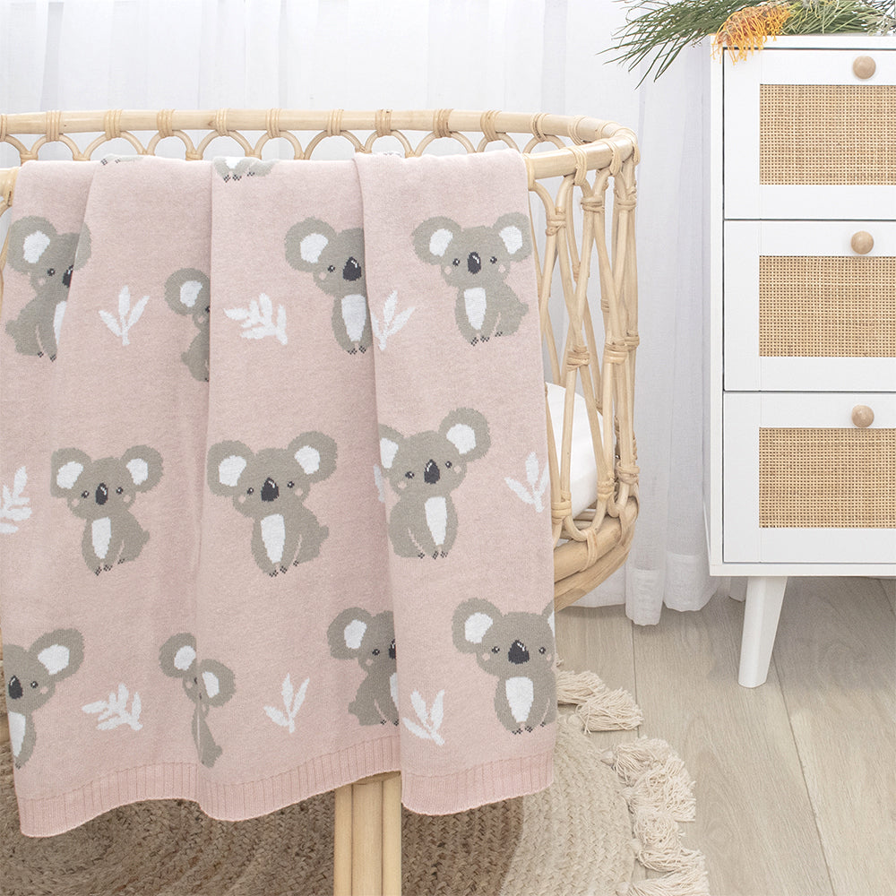 Australiana Baby Blanket Koala Blush