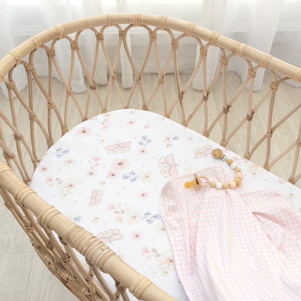 Linen bassinet fitted sheet online