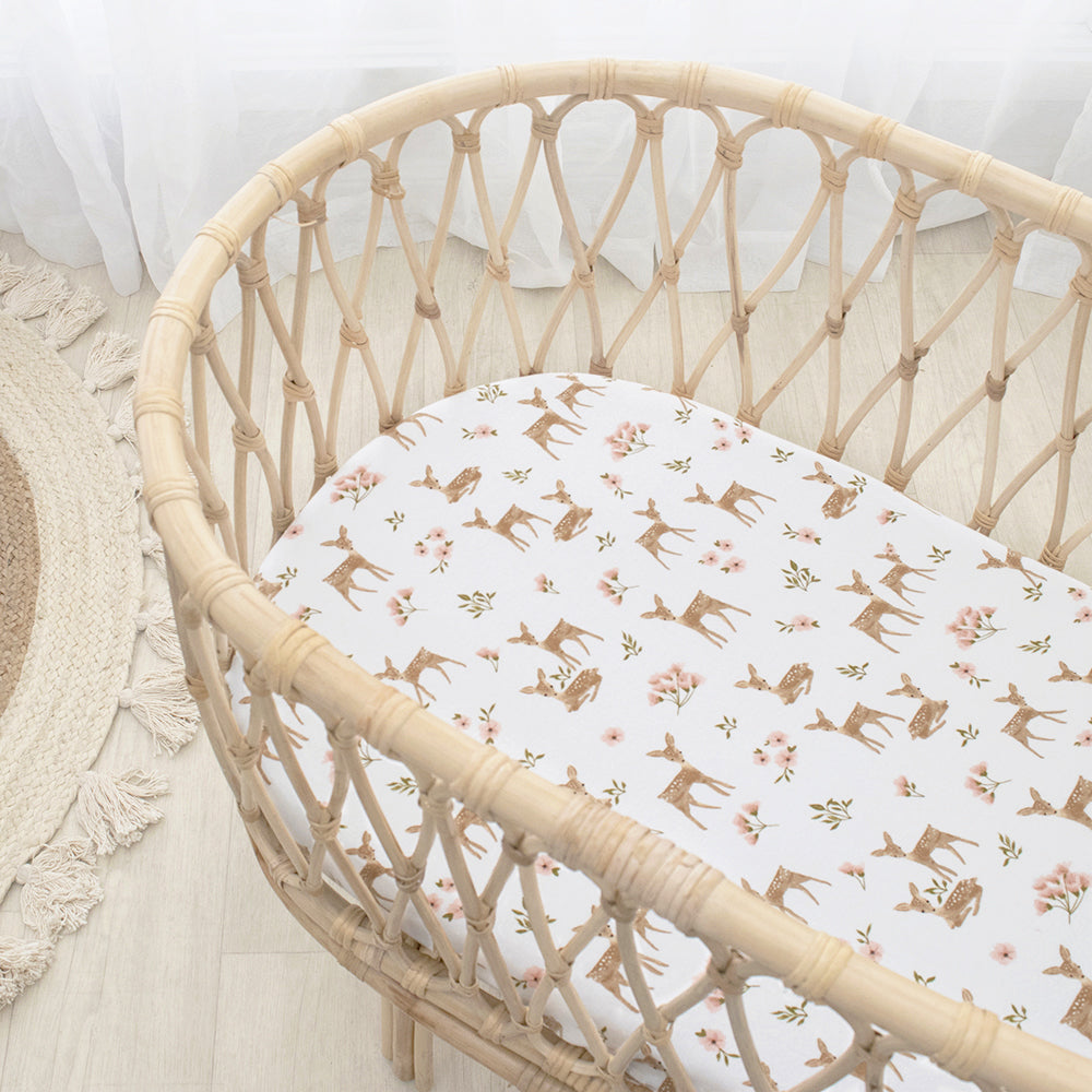 2pk Jersey Bassinet Fitted Sheet Sophia s Garden