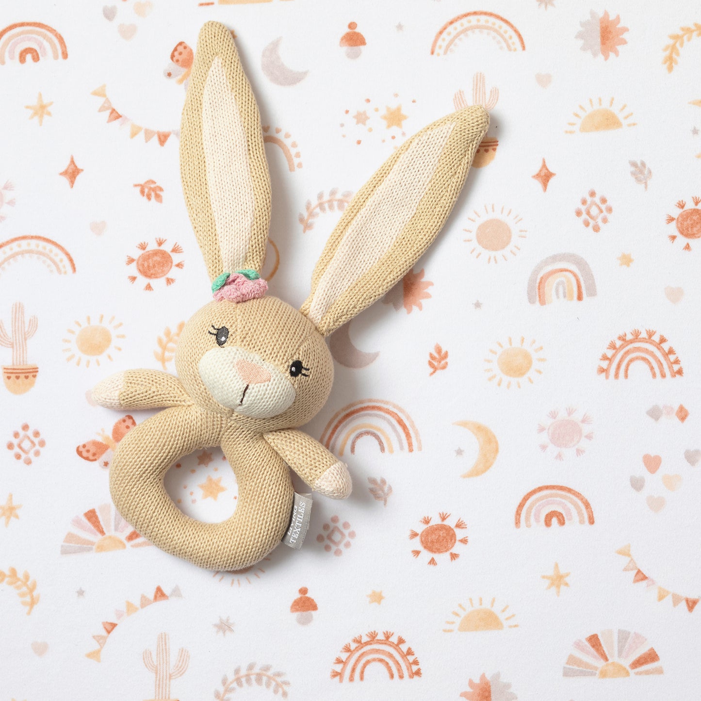 Amelia the Bunny Knitted Rattle