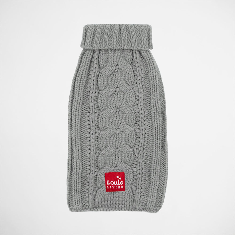 Louie Living Cable Knit Sweater (Grey) - XL