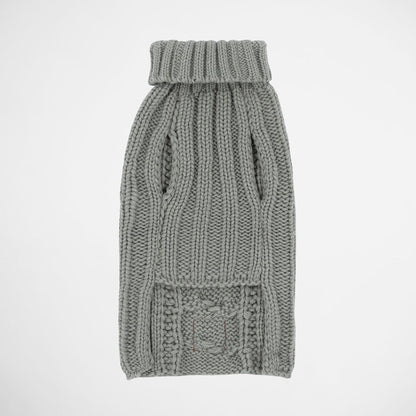 Louie Living Cable Knit Sweater (Grey) - XL