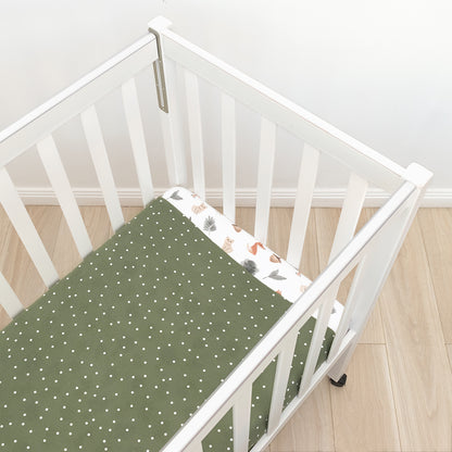 Childcare Cot Fitted Sheet - Olive Green