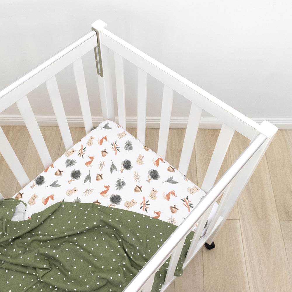 Childcare Cot Fitted Sheet - Olive Green