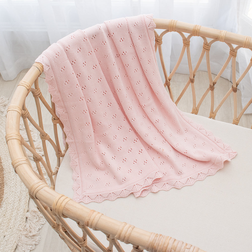 Bamboo Heirloom Blanket Blush