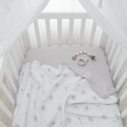 Organic Muslin Cot Blanket - Dandelion