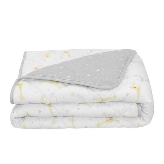 Quilted Cot Comforter - Noah/Stars