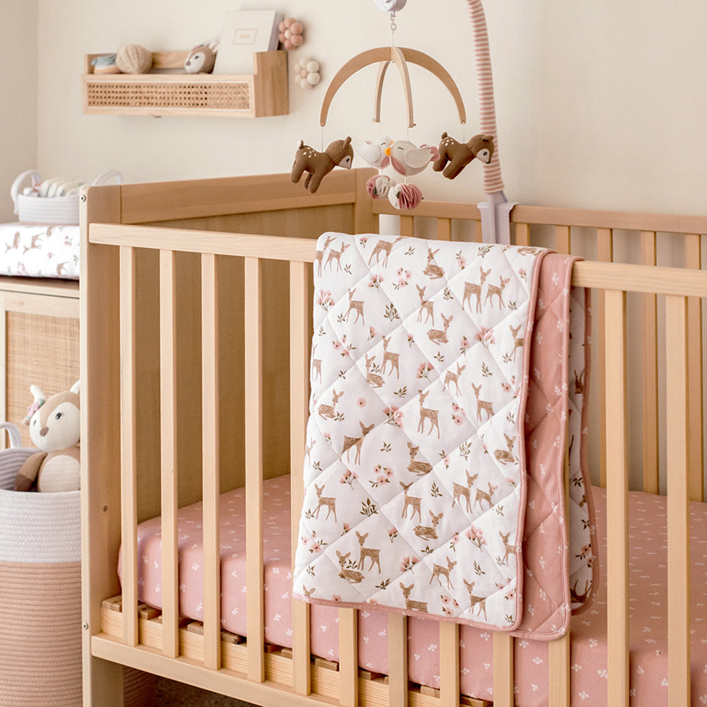 Reversible Quilted Cot Comforter Sophia s Garden