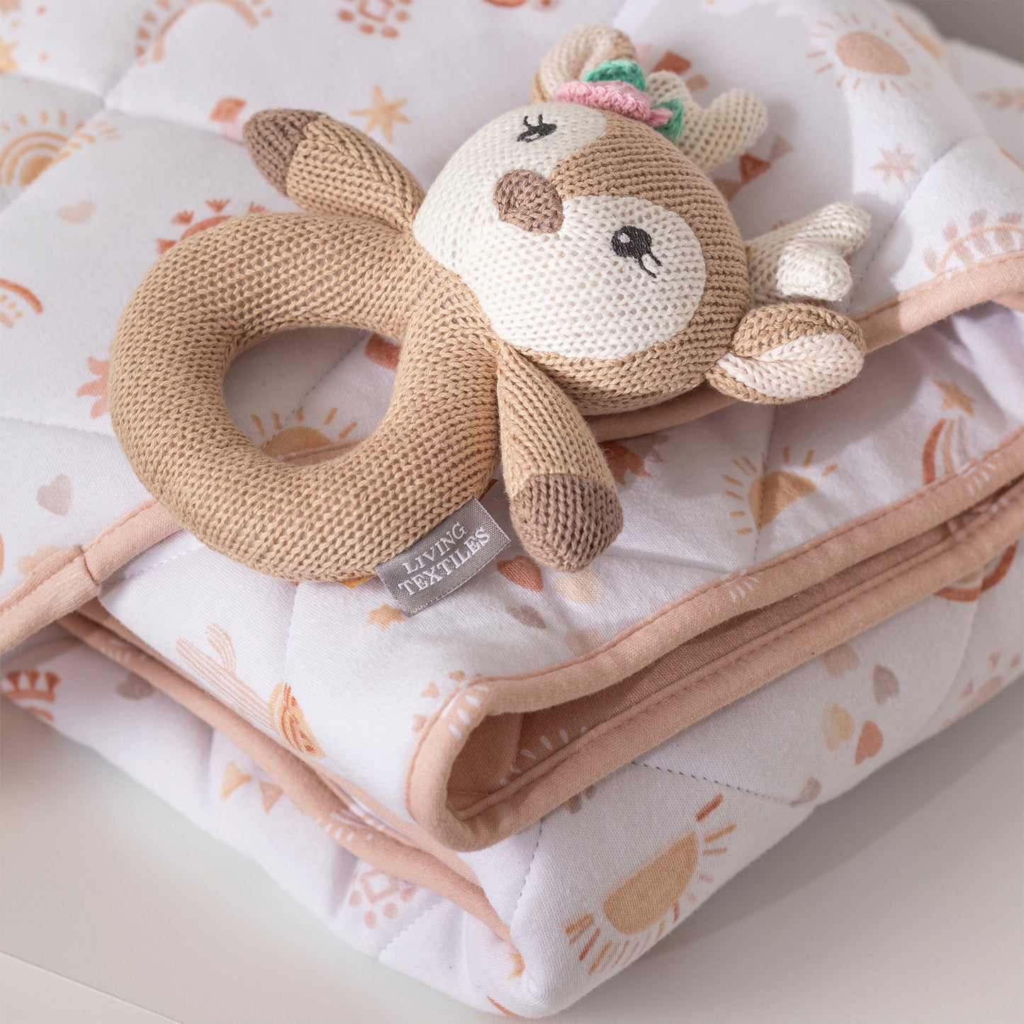 Ava the Fawn Knitted Rattle