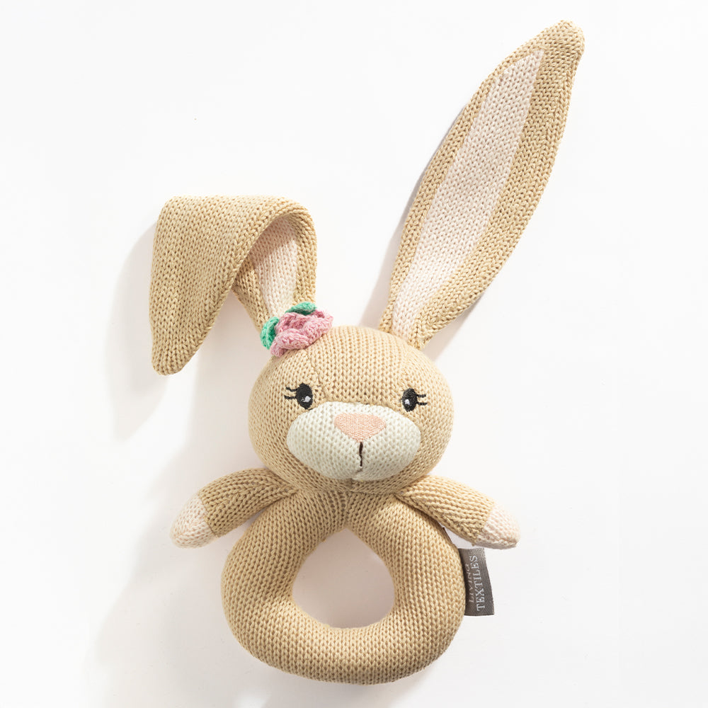 Amelia the Bunny Knitted Rattle